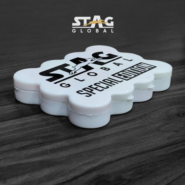 Stag Global Professional Black Carrom Board | with 9 Neon Orange & 9 Neon Green Carrom Coins, and a Striker (Without Wheel)