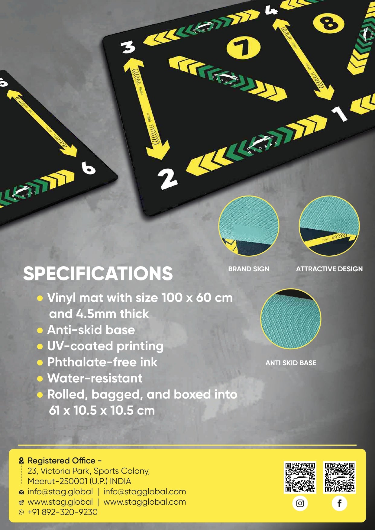 Stag Global Football Dribble Mat