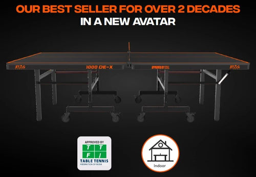 Stag Table Tennis Table 1000DE-X 25mm Black