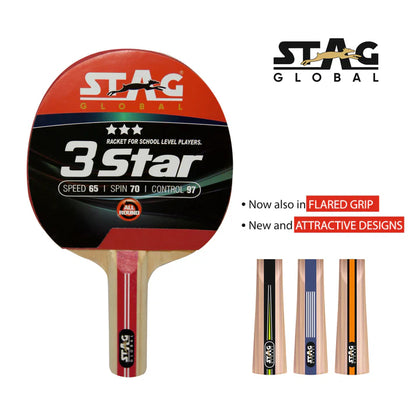 Stag Global 3 Star Table Tennis Racket