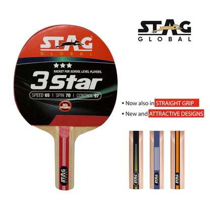 Stag Global 3 Star Table Tennis Racket