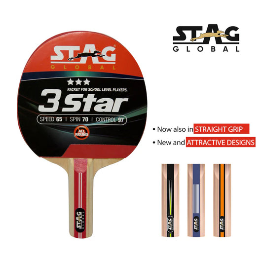 Stag Global 3 Star Table Tennis Racket