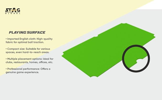 STAG GLOBAL Pool Table || 4 feet x 8 feet || Professional Pool Table || Wooden Table