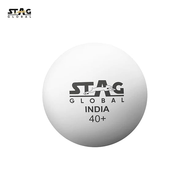 Stag Global Seam Plastic Table Tennis Ball White Available Pack Of 12