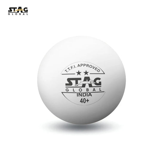 Stag Global 2 Star Plastic Table Tennis Ball White Available Pack Of 6