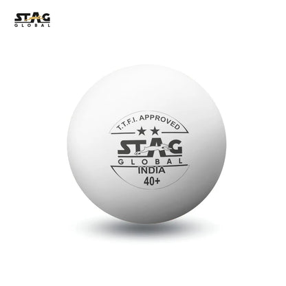 Stag Global 2 Star Plastic Table Tennis Ball White Available Pack Of 12