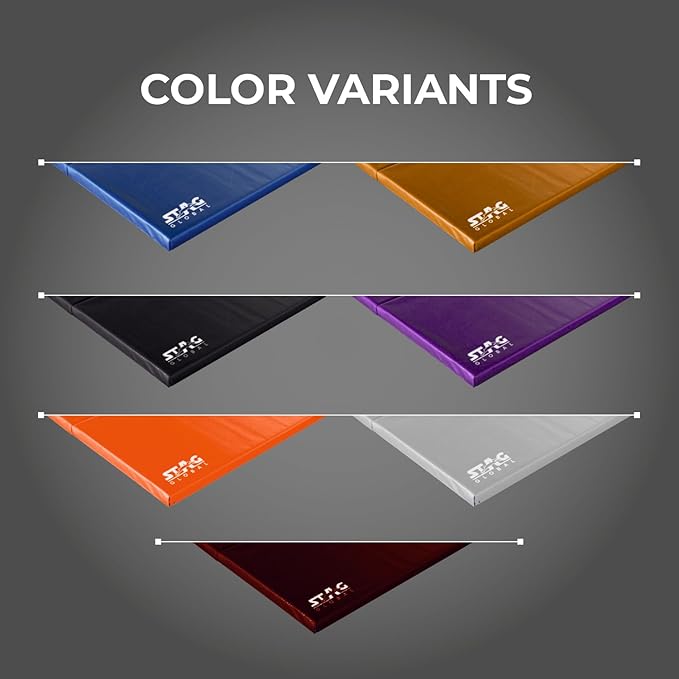 STAG Multi-Purpose Foldable Fitness MAT 180 CM X 60 CM X 20 MM | Use as Tumbling mat, Gymnastics mat, Crash pad | Thick Foam | for Both Men and Women