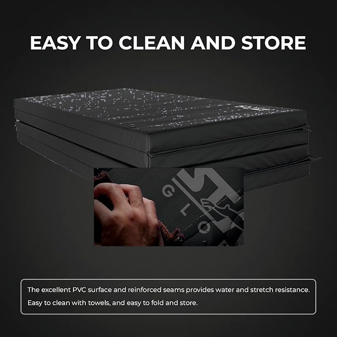 STAG Multi-Purpose Foldable Fitness MAT 180 CM X 60 CM X 20 MM | Use as Tumbling mat, Gymnastics mat, Crash pad | Thick Foam | for Both Men and Women