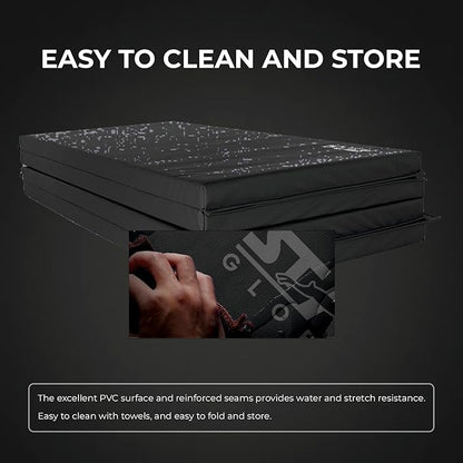 STAG Multi-Purpose Foldable Fitness MAT 180 CM X 60 CM X 20 MM | Use as Tumbling mat, Gymnastics mat, Crash pad | Thick Foam | for Both Men and Women