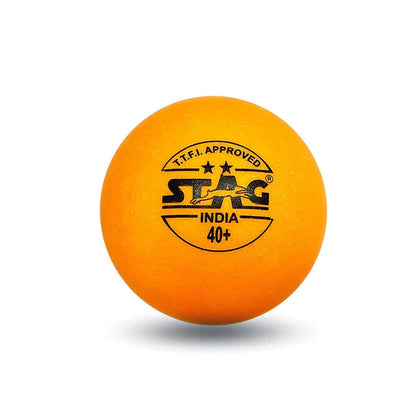Stag Global 2 Star Plastic Table Tennis Ball Orange Available Pack Of 6