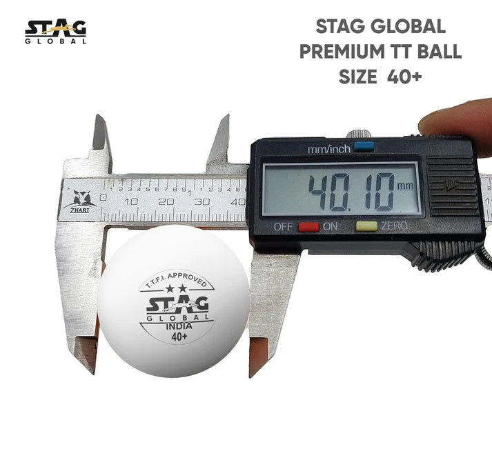 Stag Global 2 Star Plastic Table Tennis Ball White Available Pack Of 12