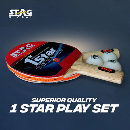 Stag Global 1 Star Blister (2 Racket with 3 Balls)