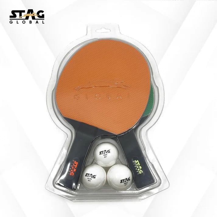 STAG Global Series 2 Table Tennis Playset (2 Racquets & 3 Balls)