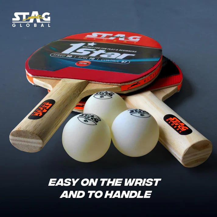 Stag Global 1 Star Blister (2 Racket with 3 Balls)