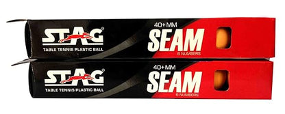 Stag Global Seam Plastic Table Tennis Ball Orange Available Pack Of 6