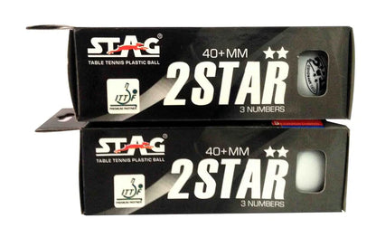 Stag Global 2 Star Plastic Table Tennis Ball White Available Pack Of 12