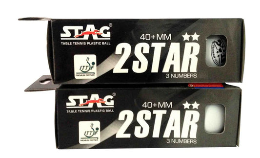 Stag Global 2 Star Plastic Table Tennis Ball White Available Pack Of 12