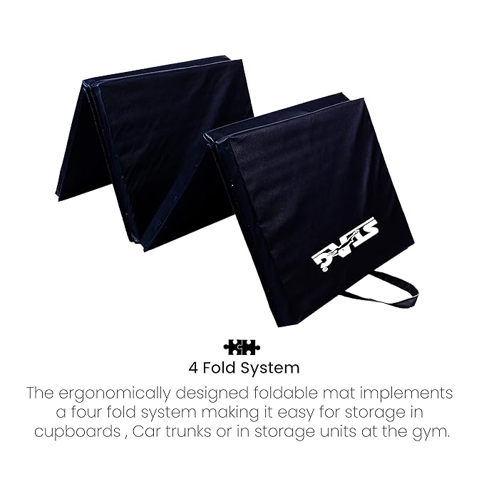 STAG Multi-Purpose Foldable Fitness MAT 180 CM X 60 CM X 20 MM | Use as Tumbling mat, Gymnastics mat, Crash pad | Thick Foam | for Both Men and Women