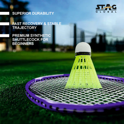 STAG GLOBAL 10 Nylon Shuttlecock For Beginners || Box 1 || (Pack of 10)