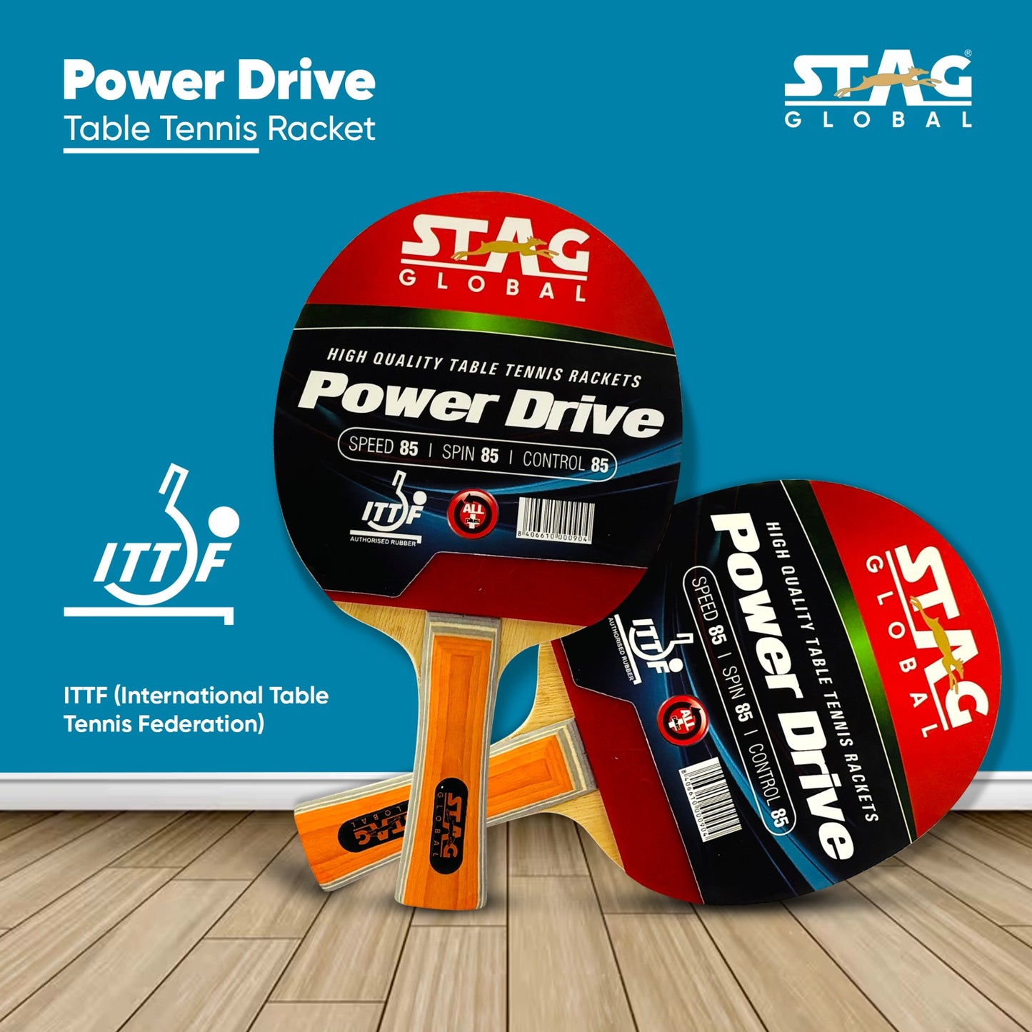 Stag Global Power Drive Table Tennis Racket