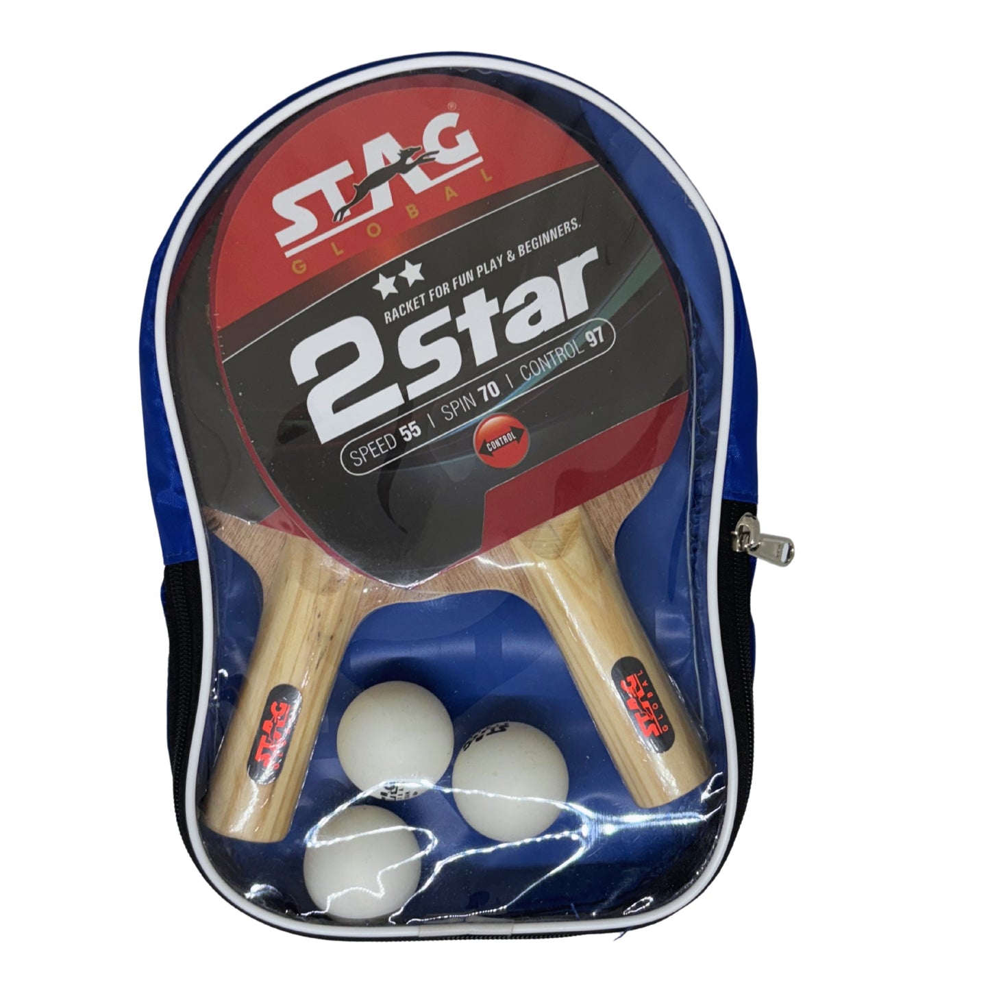 Stag Global 2 Star Playset Table Tennis (T.T) Racket