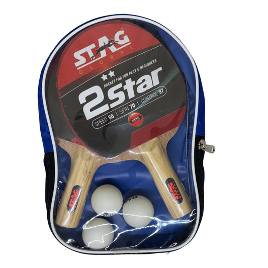 Stag Global 2 Star Playset Table Tennis (T.T) Racket