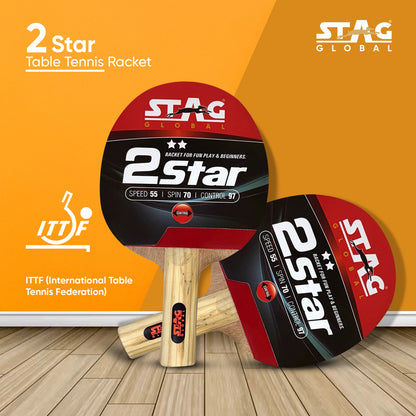Stag Global 2 Star Playset Table Tennis (T.T) Racket