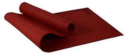 Stag Yoga Mantra Plain Red Mat With Strap, 6MM Thickness