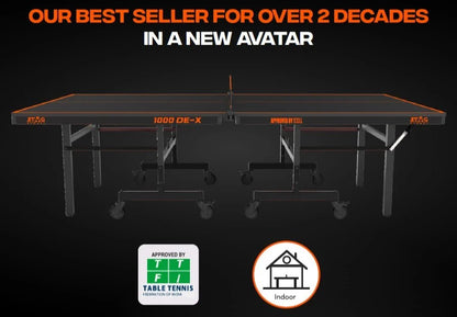 Stag Table Tennis Table 1000DE-X 25mm Black